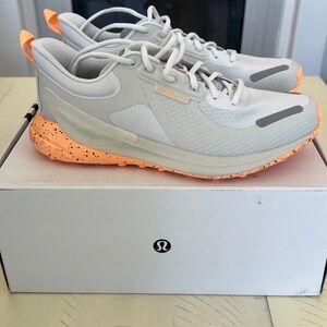 💯 authentic New Lululemon White and Orange Running Shoes